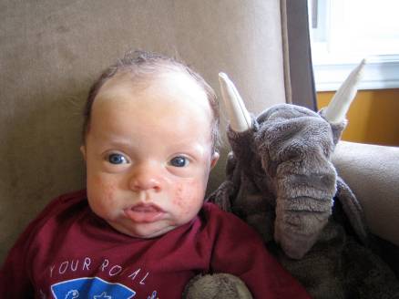 Ugly Baby with Elephant Stuffed Animal