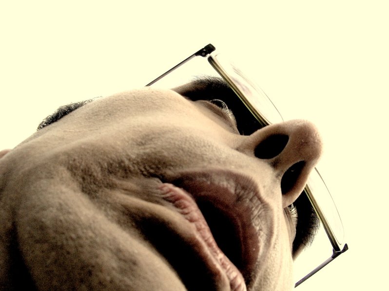 Scary Horrified German Man