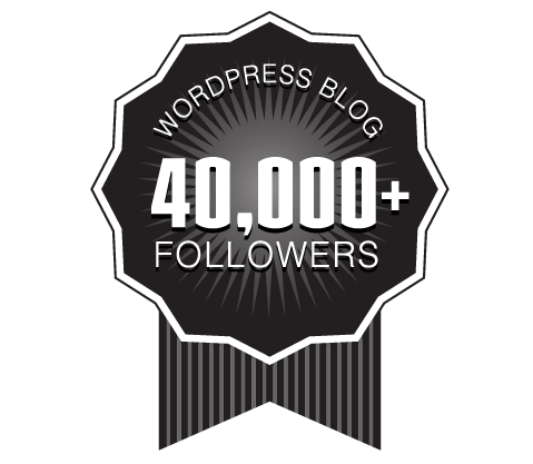 40,000 WordPress Followers Badge Ribbon Award